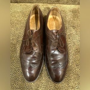 Men’s 13M dark brown leather lace up Johnston & Murphy shoes